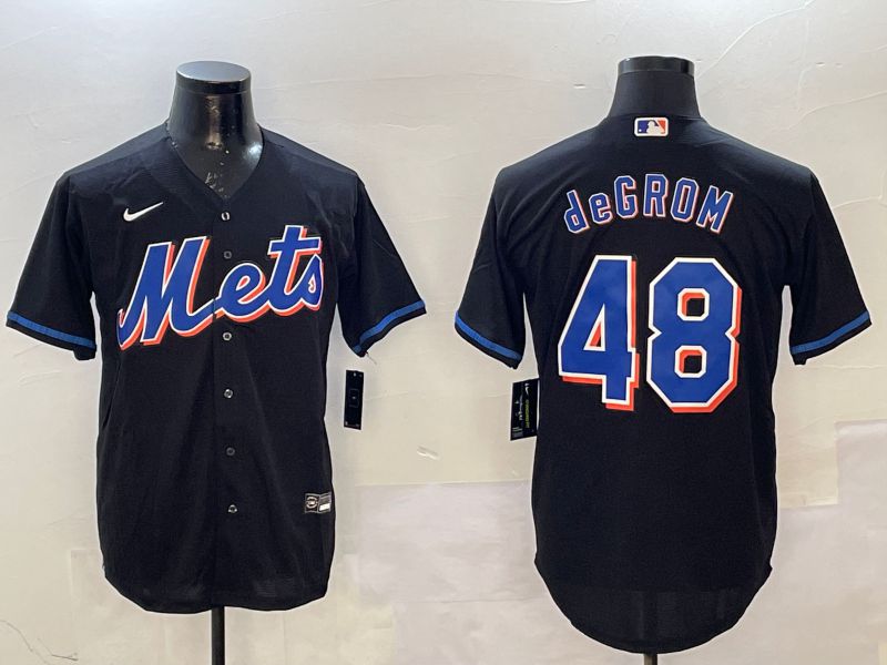 Men New York Mets #48 Degrom Black Game Nike 2025 MLB Jersey style 2->new york mets->MLB Jersey